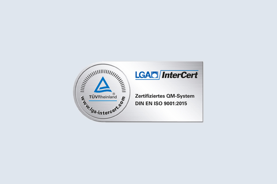 Logo LGA InterCert DIN EN ISO 9001:2015